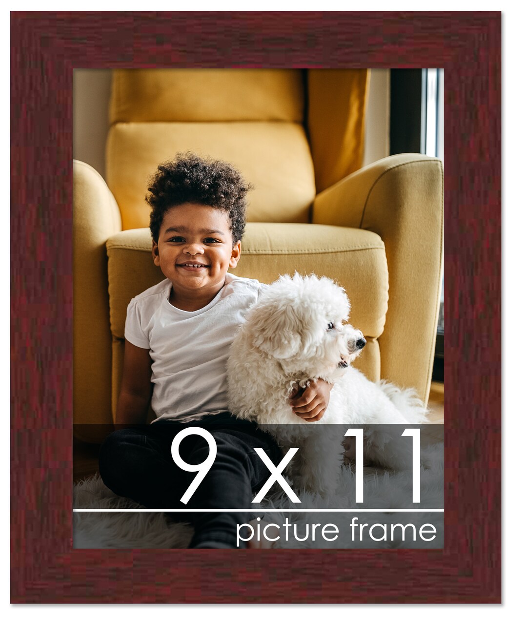 Photo Size Minimalist Brown Picture Frame - UV Acrylic, Foam Board Backing, Hanging Hardware